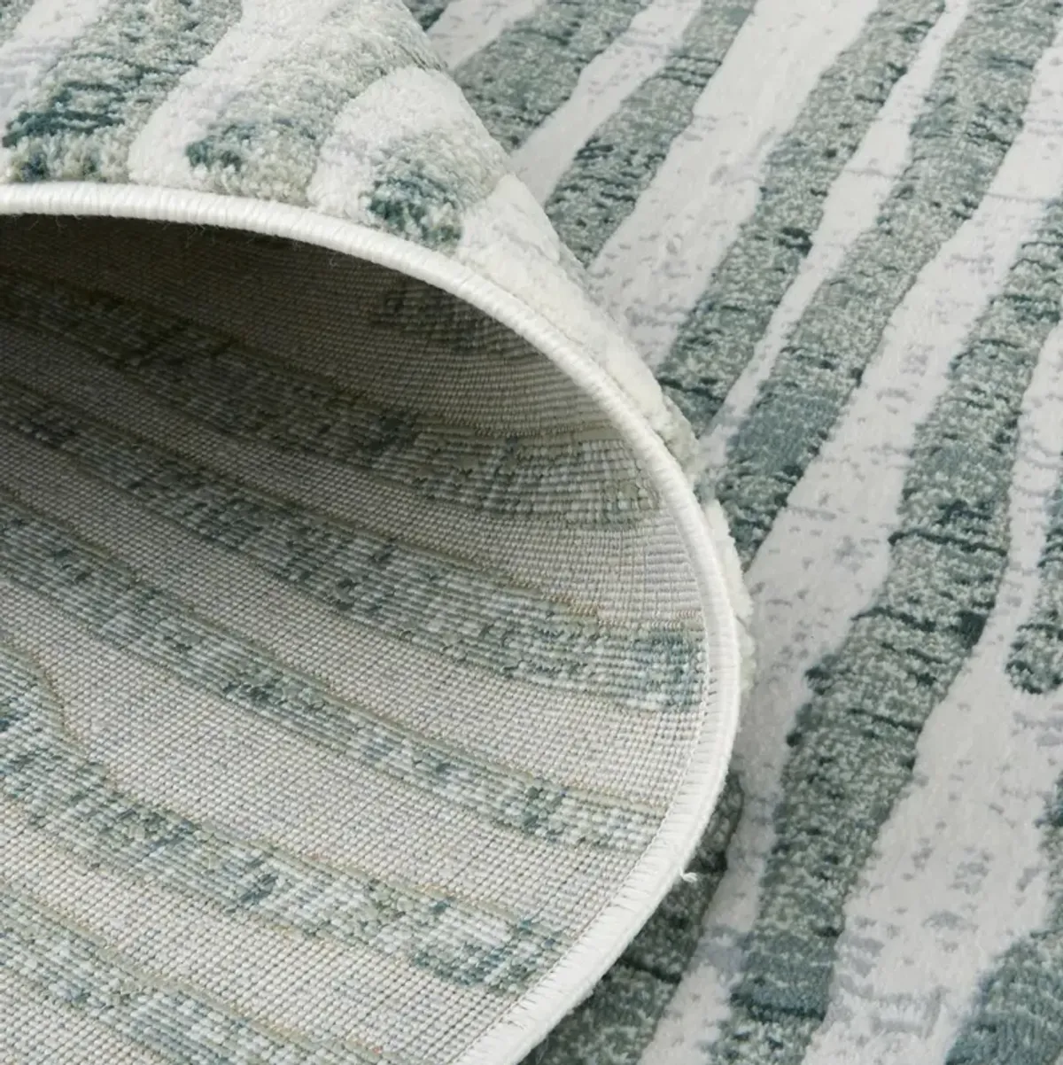 Samantha Rug - Aqua/Grey