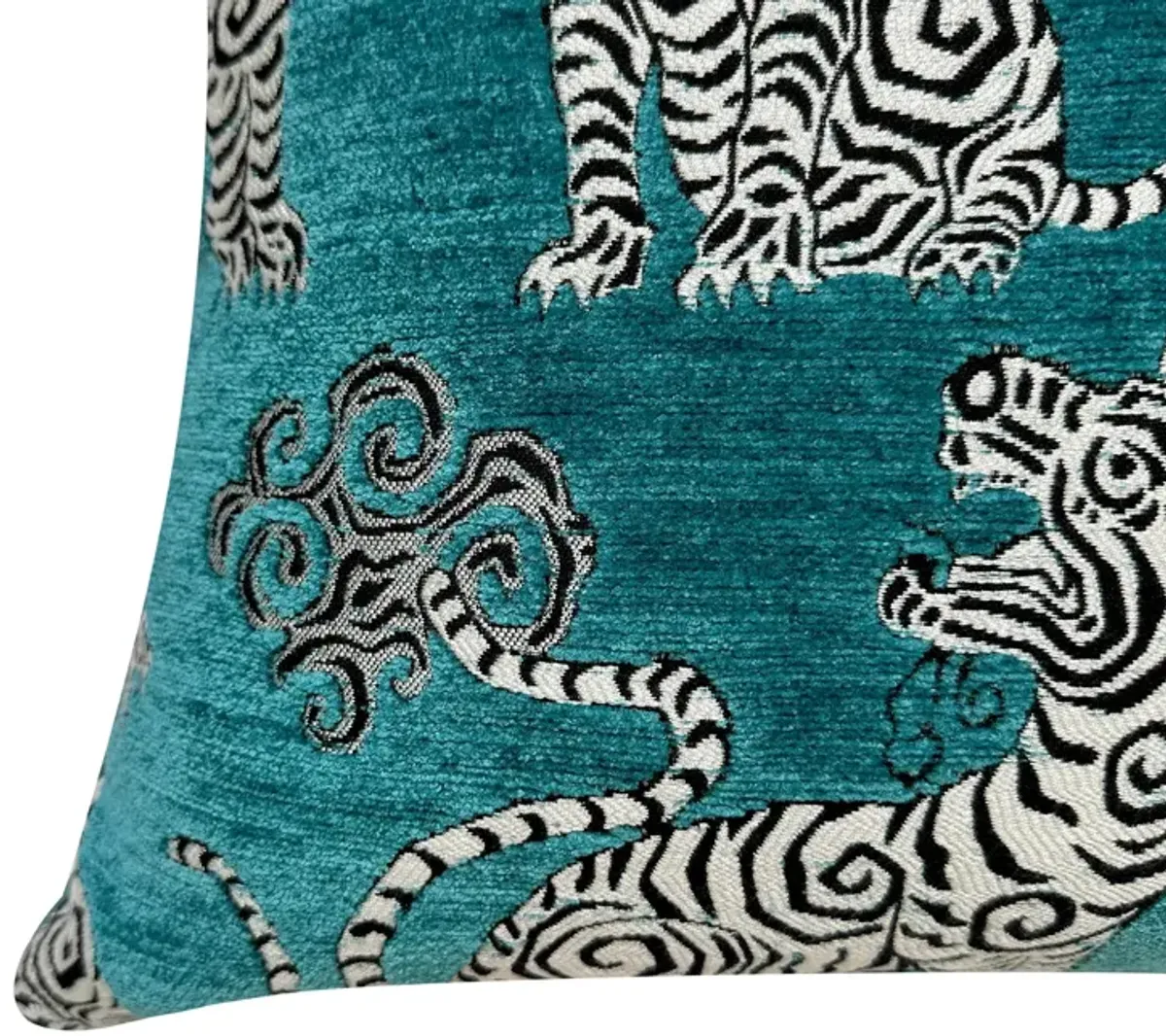 Tigress Pillow 20" - Teal