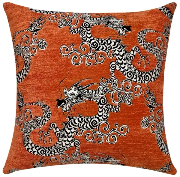 Dragonette Pillow 20" - Orange