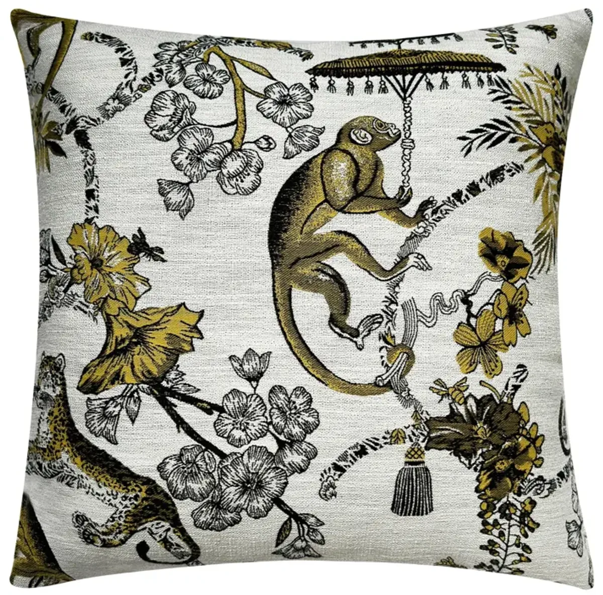 Monkey Pillow 20" - Citron Yellow