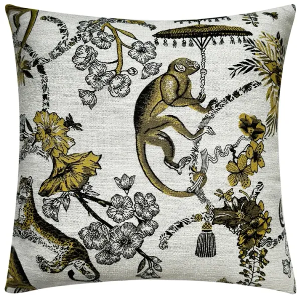 Monkey Pillow 20" - Citron Yellow