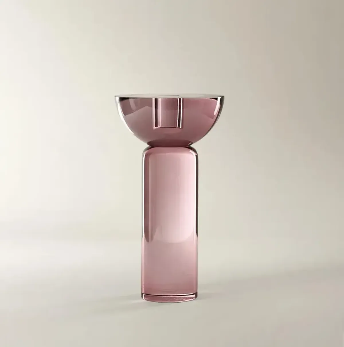 Rose' Crystal Taper Holder