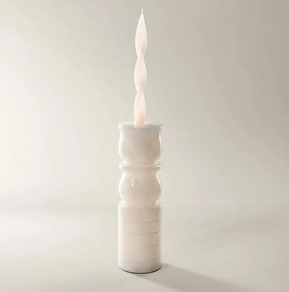 Alabaster Taper Holder