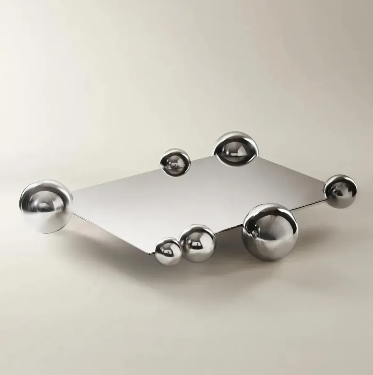 Chrome Bubble Serving Tray