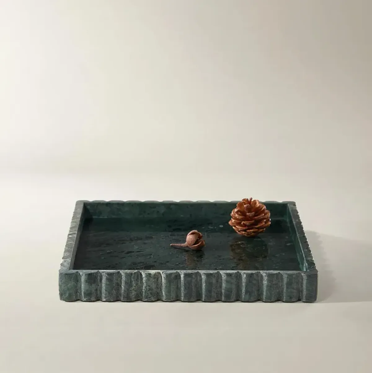 Scallop Tray - Emerald Marble