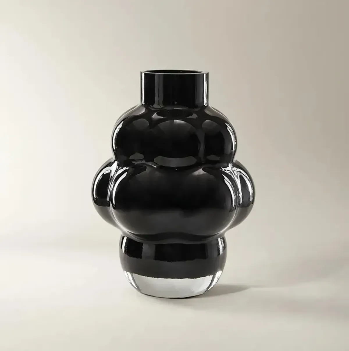Cloud Glass Vase - Black