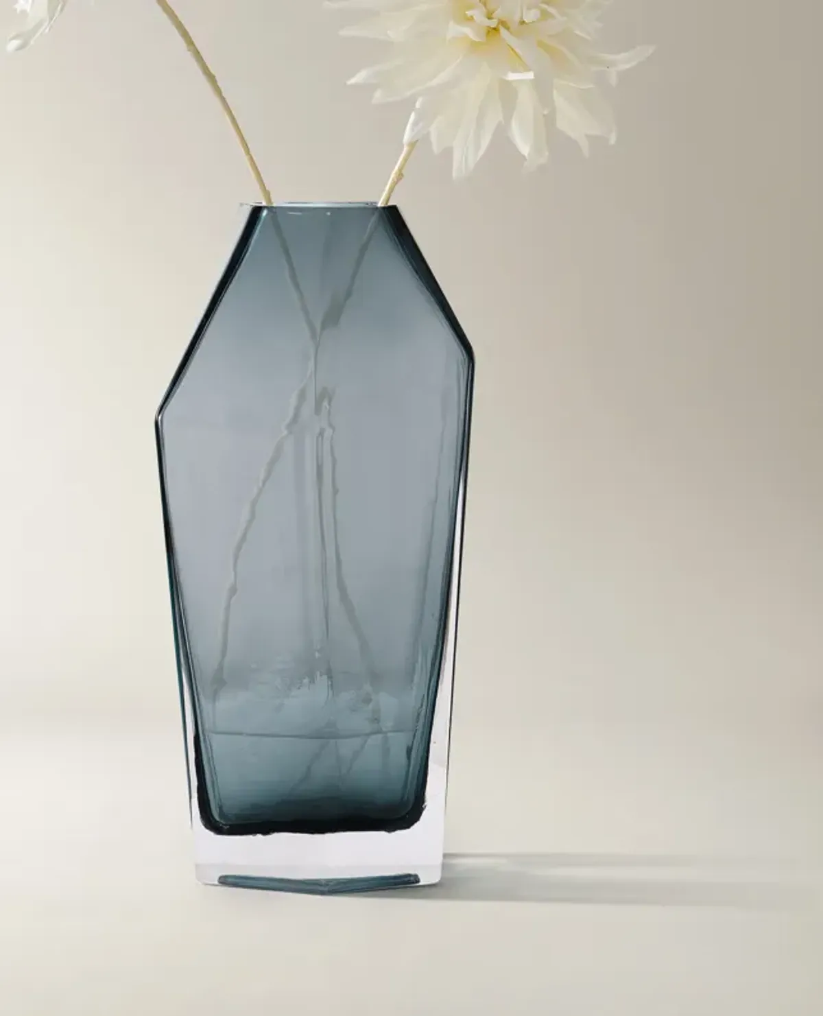 Anora Glass Vase - Blue