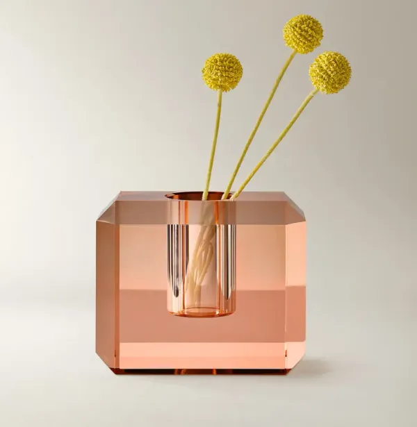 Corina Crystal Glass Bud Vase