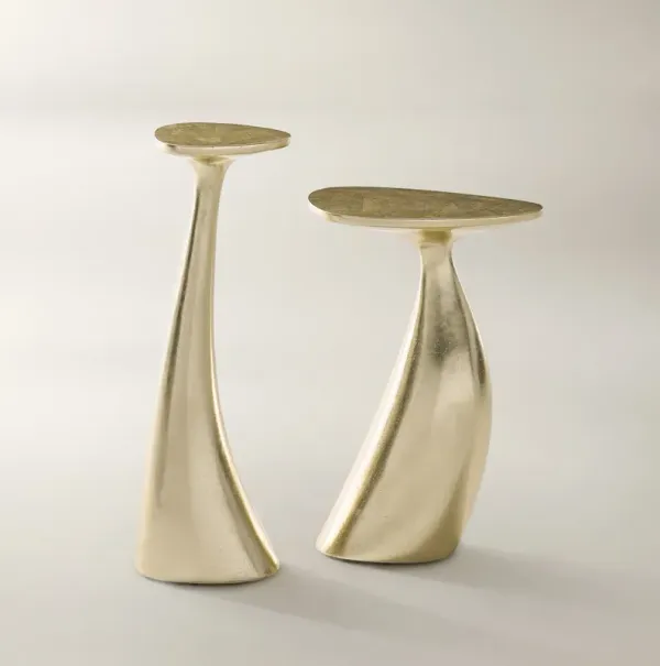 Thalia Side Table Set of 2 (8"-12.5") - Gold Leaf