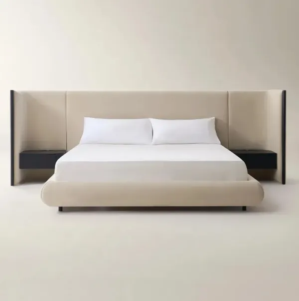 Sierra Bed With Nightstands - Oatmeal