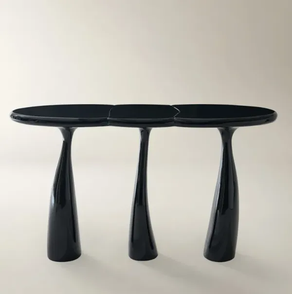 Thalia Console Table (52.4") - Glossy Black