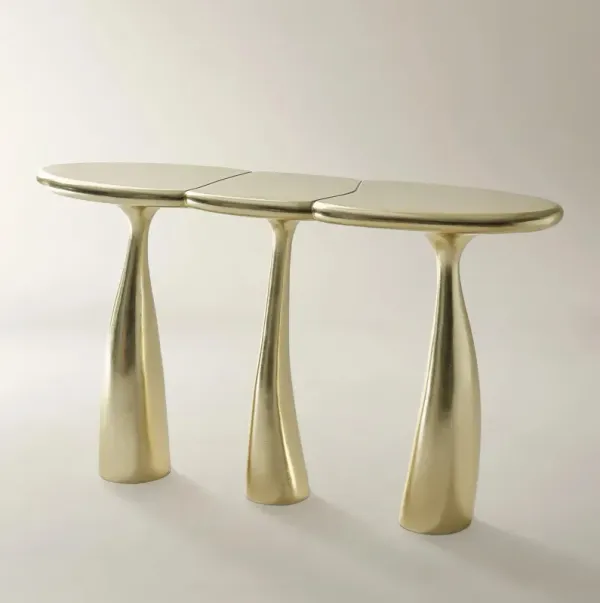 Thalia Console Table (52.4") - Gold Leaf