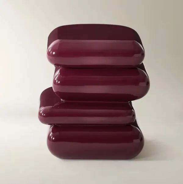 Forma Stacked Accent Table (19.9") - Ox Blood