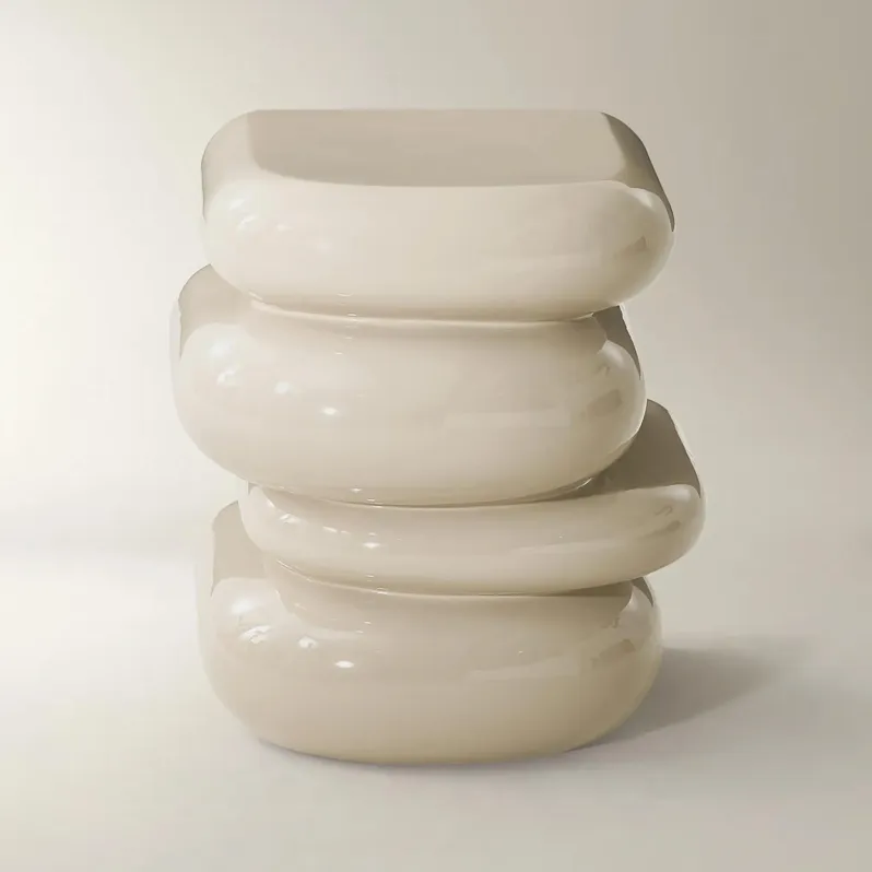 Forma Stacked Accent Table (19.9") - Turtle Dove