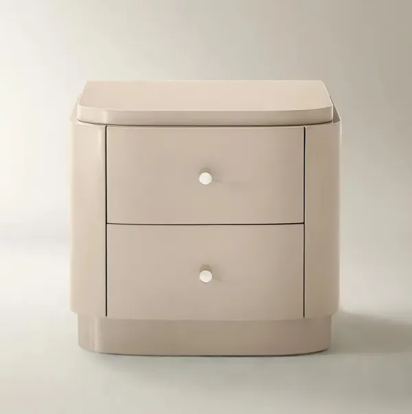 Nia Lacquered Nightstand (26") - Turtle Dove