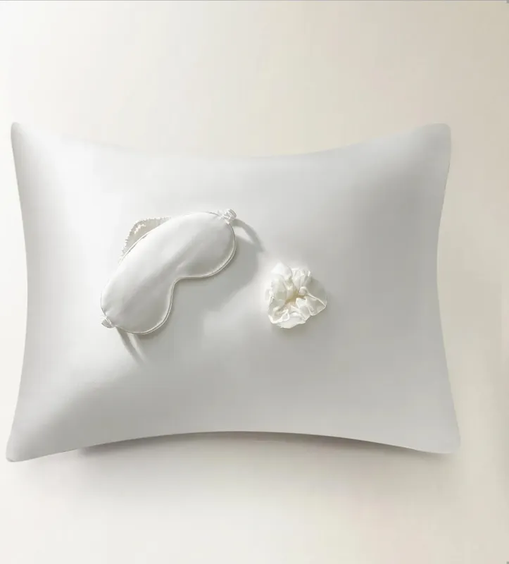 Silk Pillowcase & Mask Set Ivory