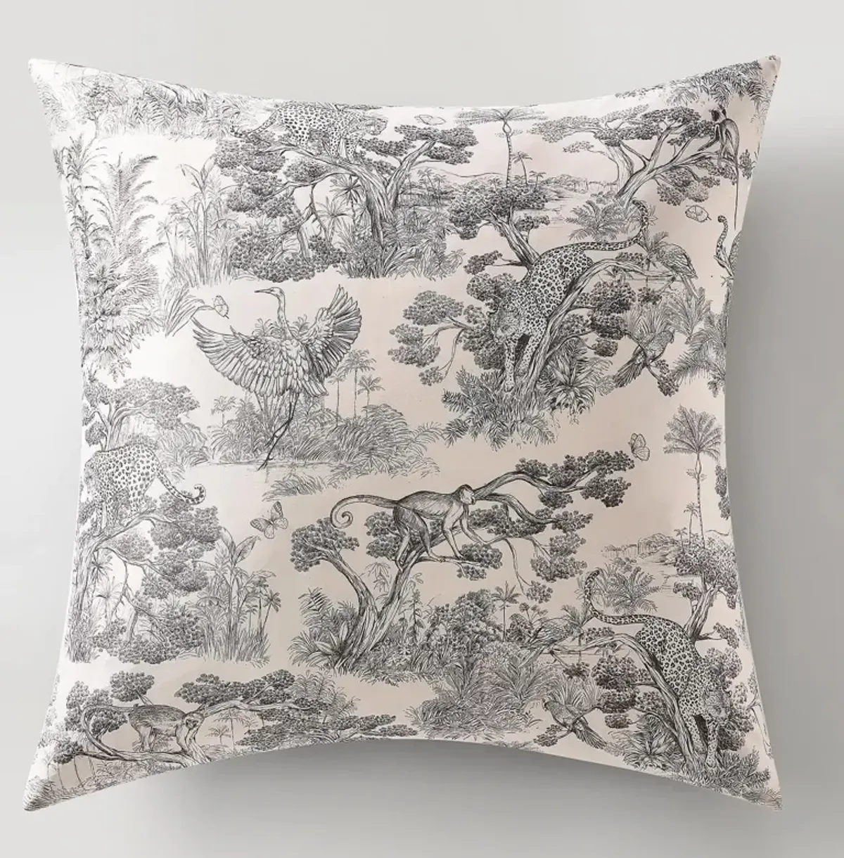 Jungle Toile Bedding Set - Pale Pink