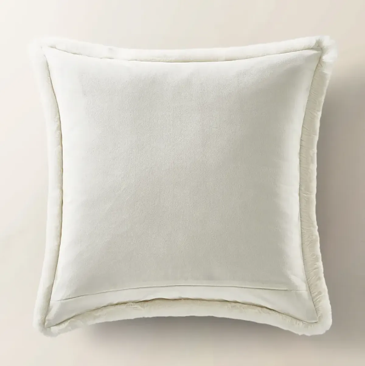 Shay Faux Fur Pillow 22" - Ivory