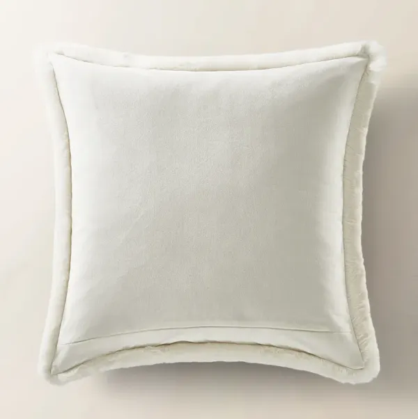 Shay Faux Fur Pillow 22" - Ivory