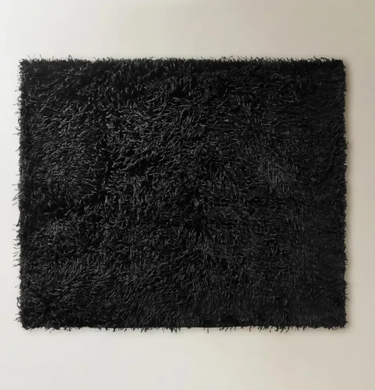 Pluma Faux Feather Throw 50" x 60" - Black