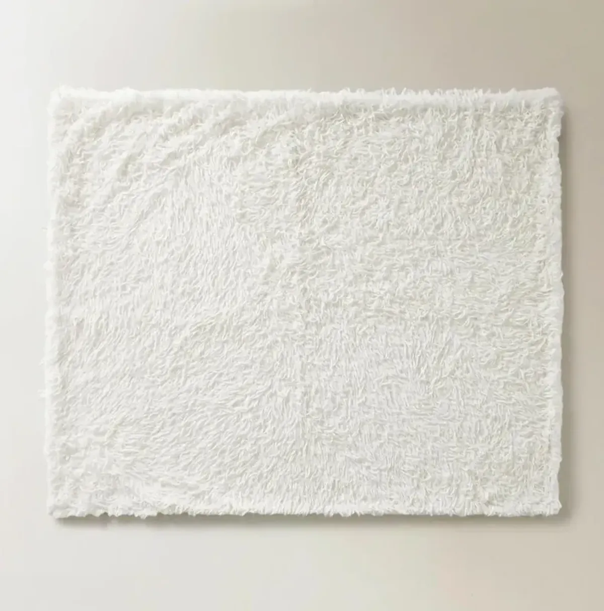 Pluma Faux Feather Throw 50" x 60" - White