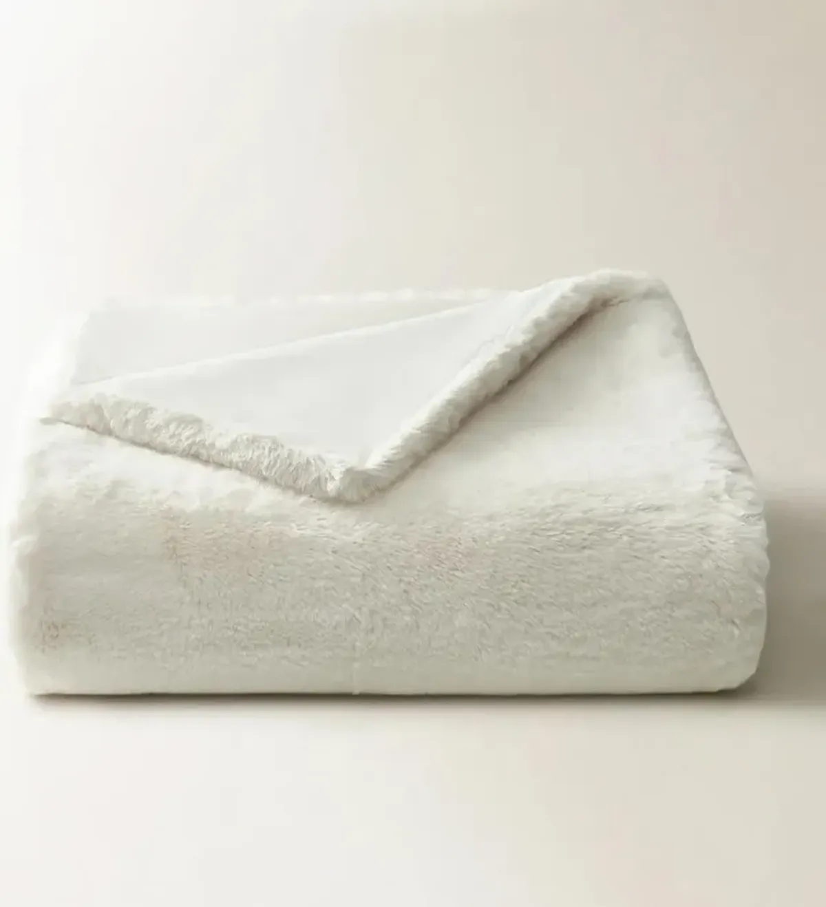 Shay Faux Fur Throw 50" X 60" - Ivory