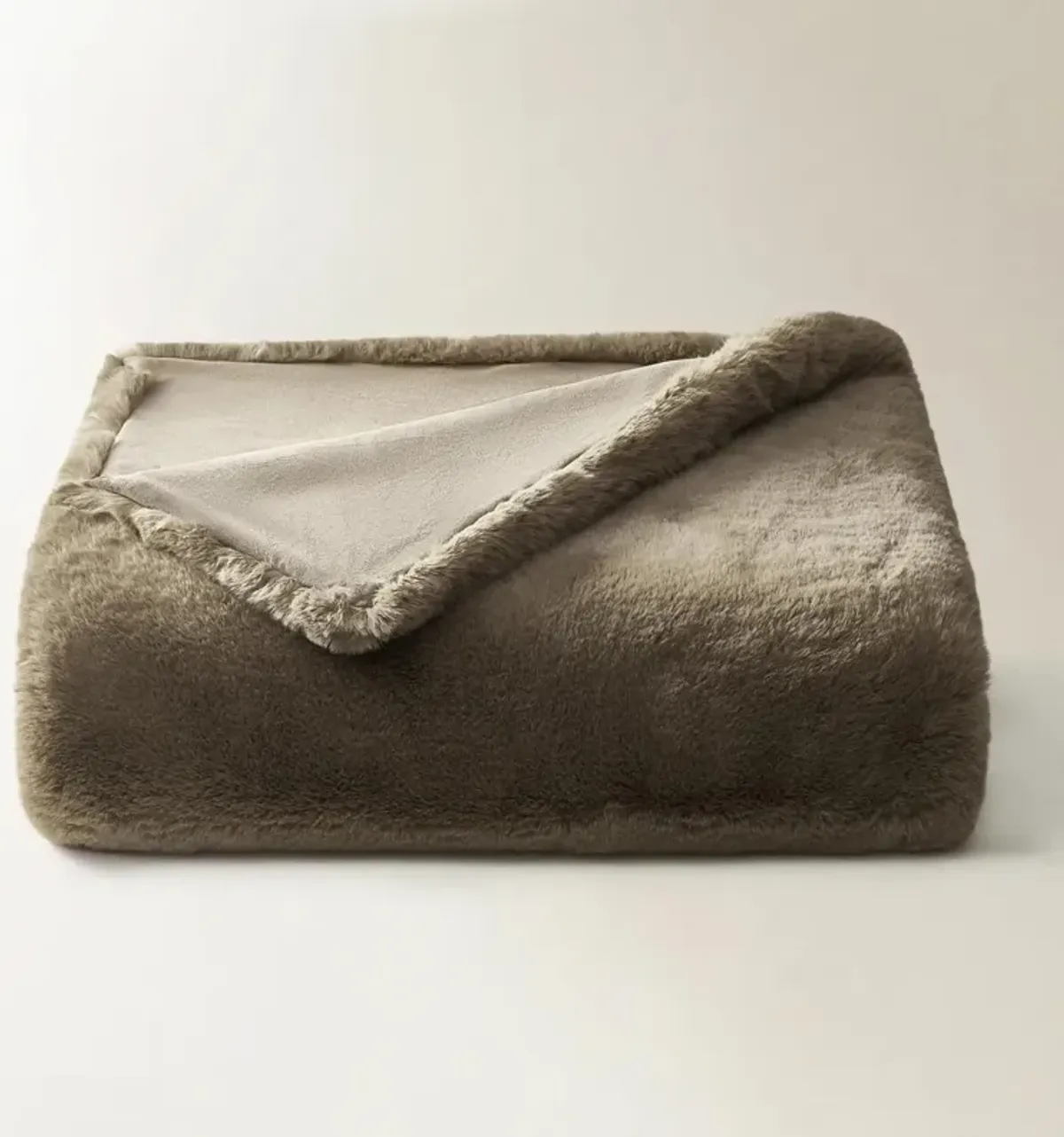 Shay Faux Fur Throw 50" X 60" - Rich Mocha
