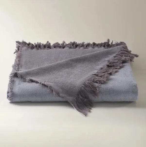 Mira Cotton Dip Dyed Throw 50" x 60" - Smoke