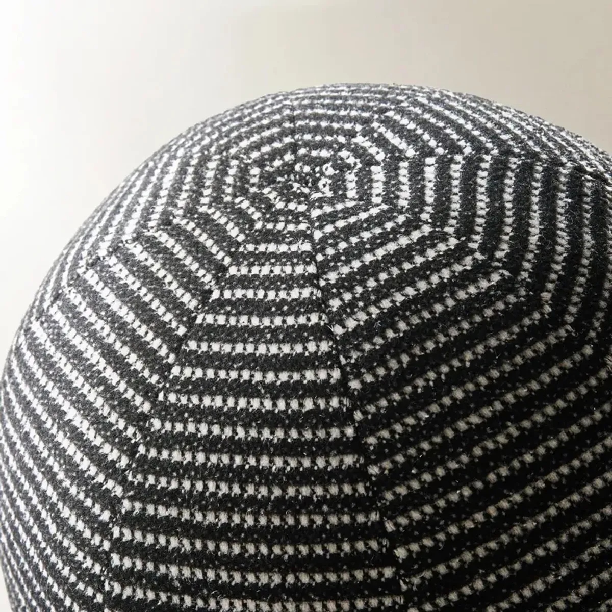 Calia Stripe Ball Pillow 12" - Black/White