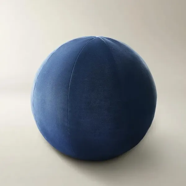 Veda Velvet Ball Pillow 12" - Blue