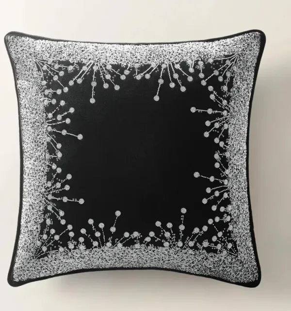Grace Holiday Pillow 20" - Black