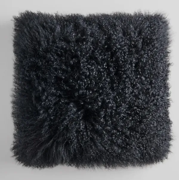 Mongolian Pillow 22" - Black