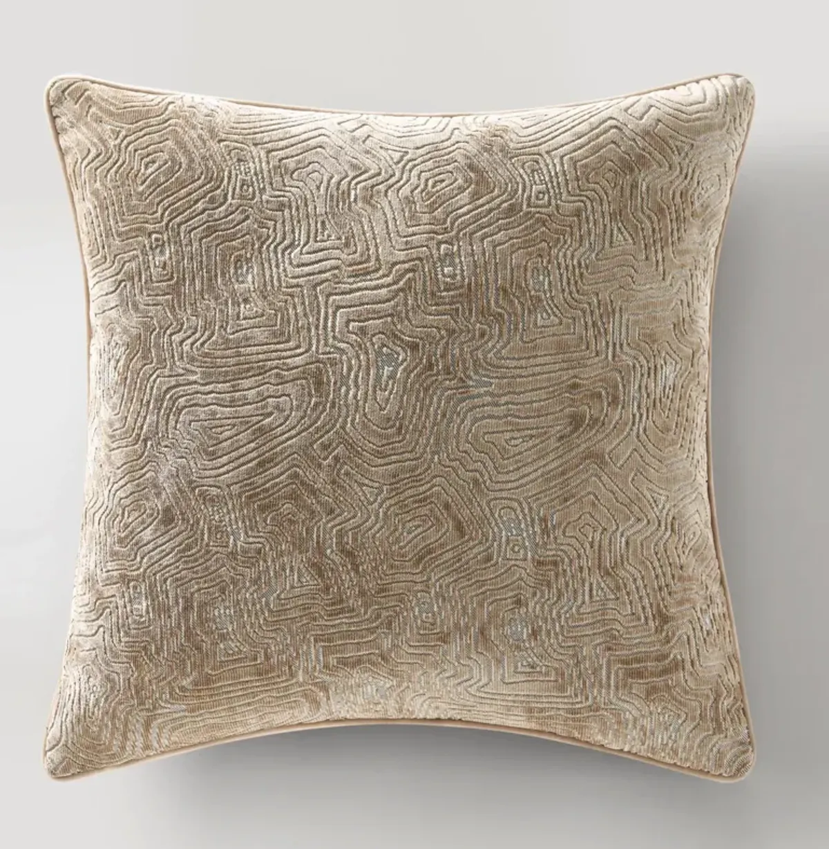 Geode Velvet Pillow 22" - Tan