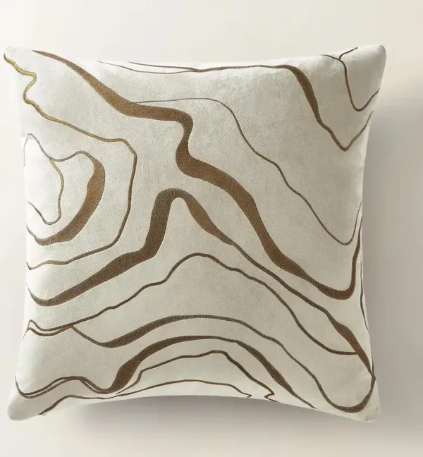 Encina Pillow 22" - Rust/Ivory