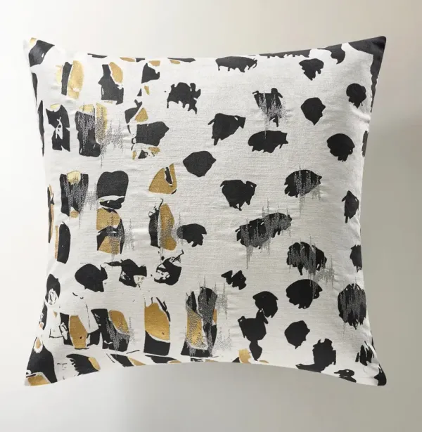 Davina Spot Embroidered Pillow 22"