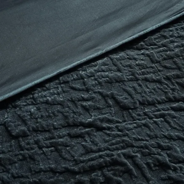 Madera Velvet Coverlet Set - Midnight Blue