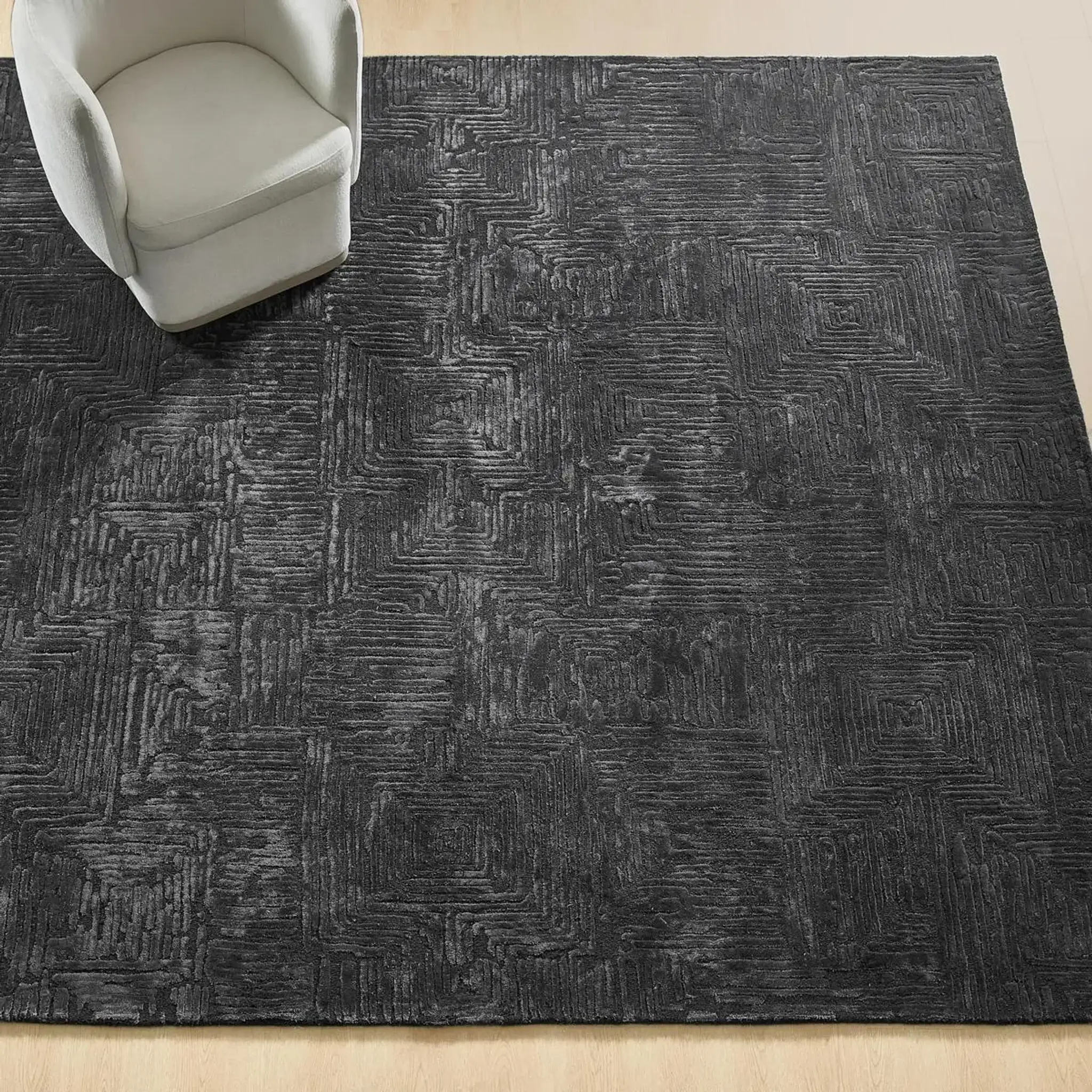 Andra Dimensional Rug Charcoal Z Gallerie | Furniture.com