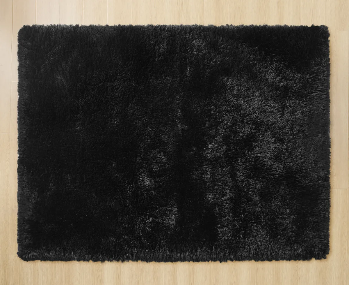 Lustre Shag Rug - Black