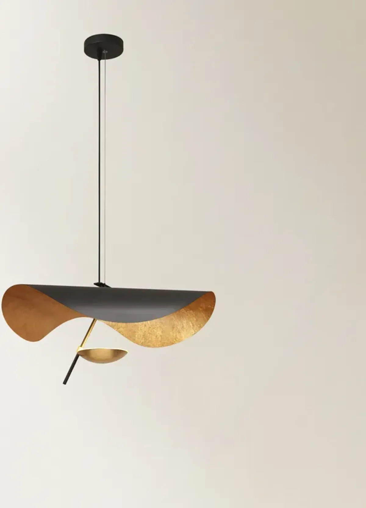 Doyer Gold Leaf Chandelier 23.5"