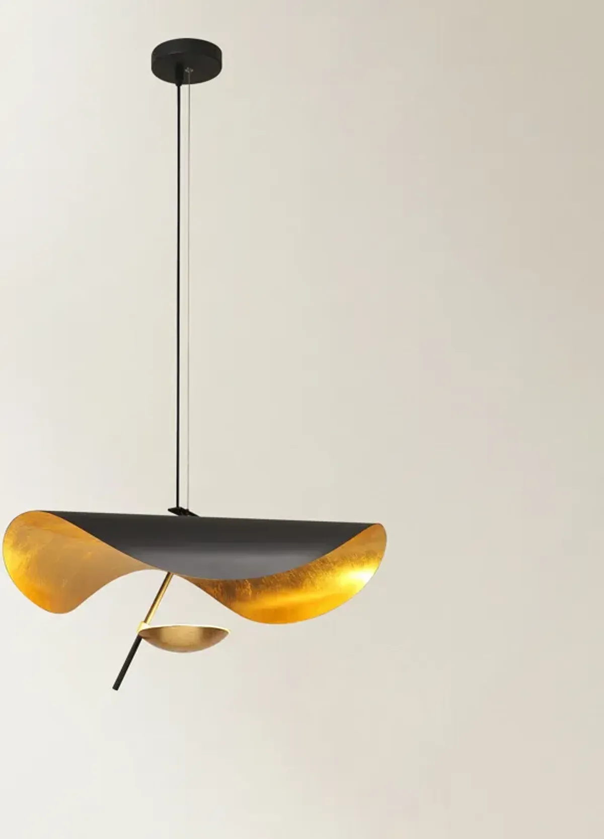 Doyer Gold Leaf Chandelier 23.5"