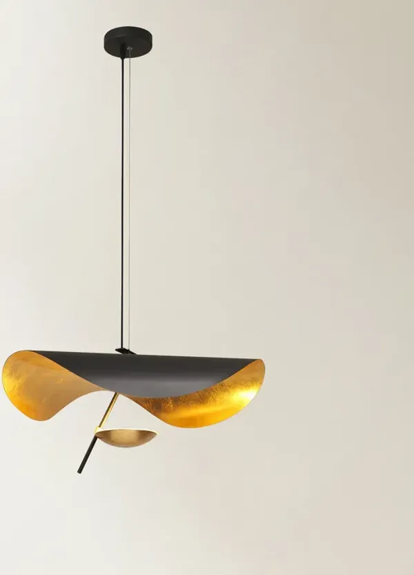 Doyer Gold Leaf Chandelier 23.5"