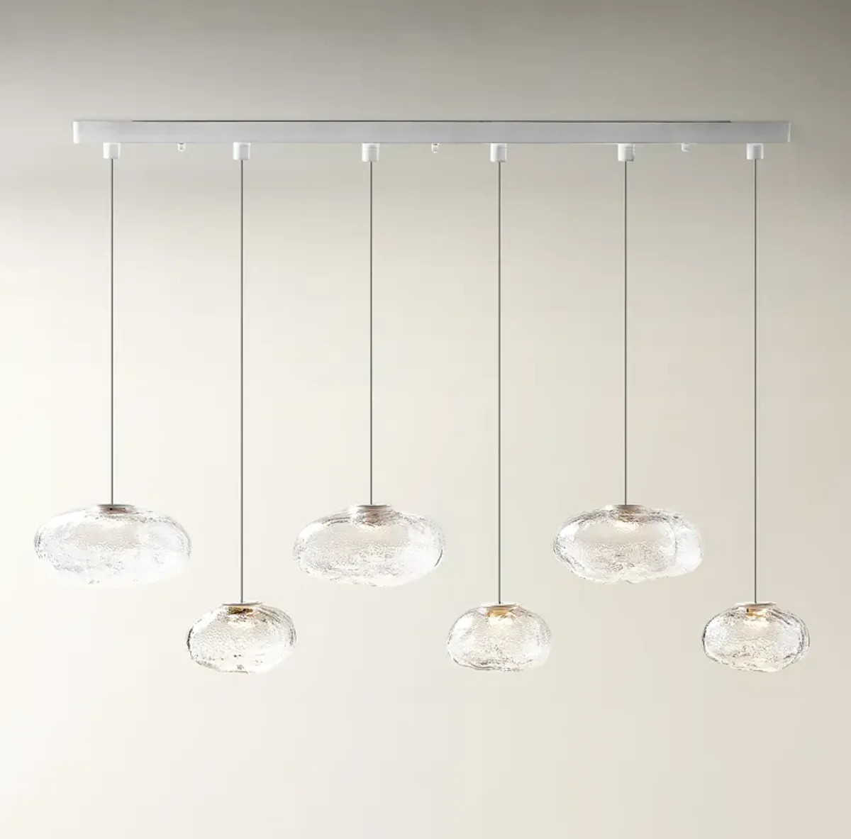 Nuvola Glass Globe Chandelier 47"