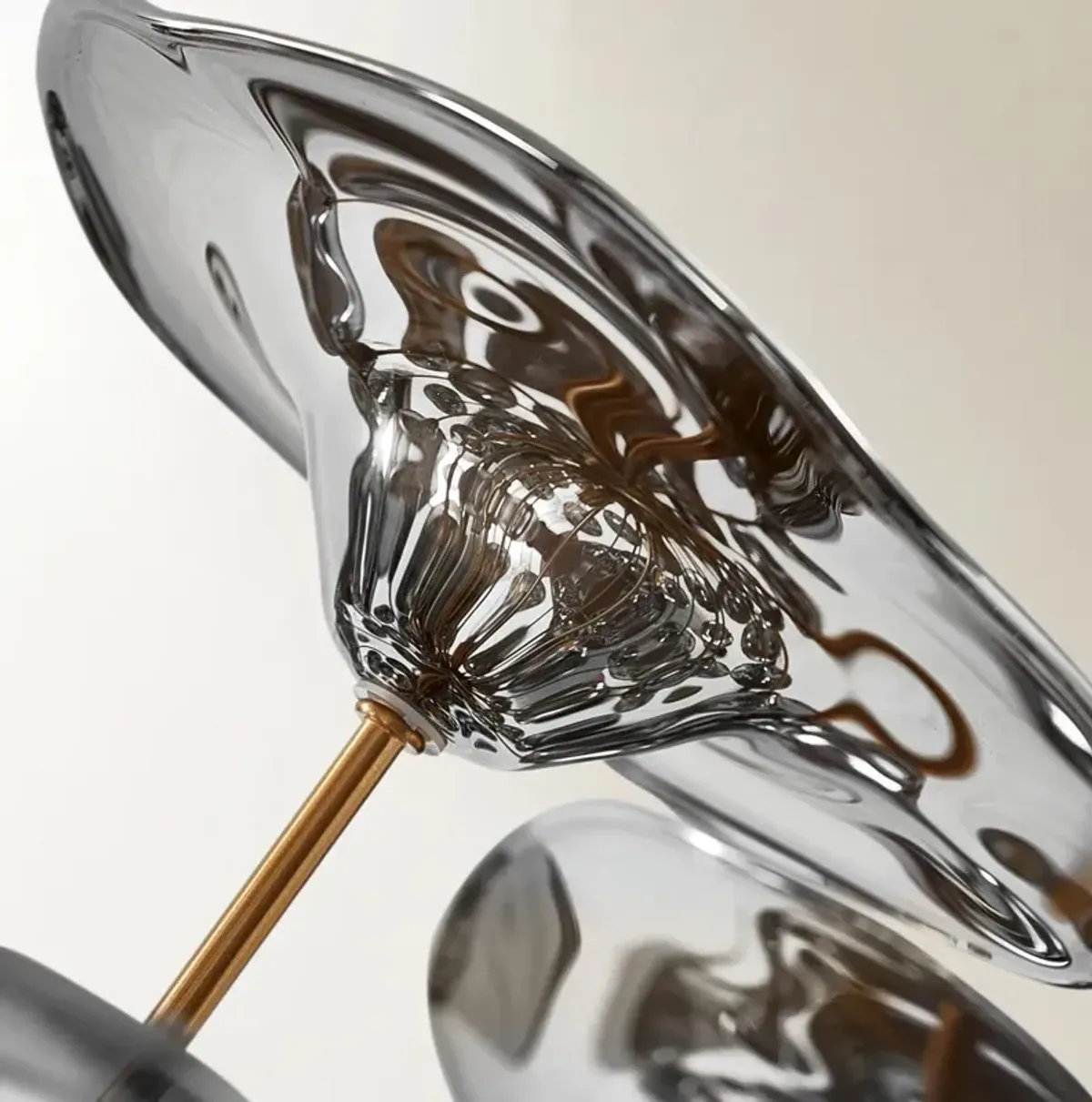 Tinslee Glass Chandelier - Smoke