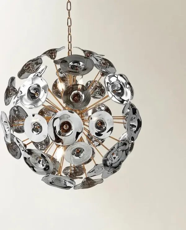 Tinslee Glass Chandelier - Smoke