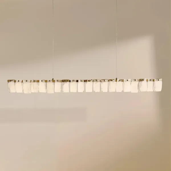 Joliet LED Linear Glass Chandelier 47"