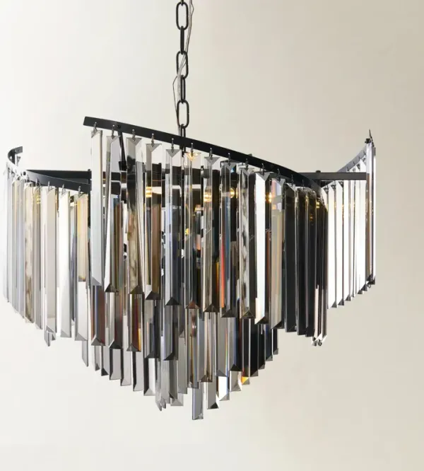 Luxe Spiral Chandelier - Graphite