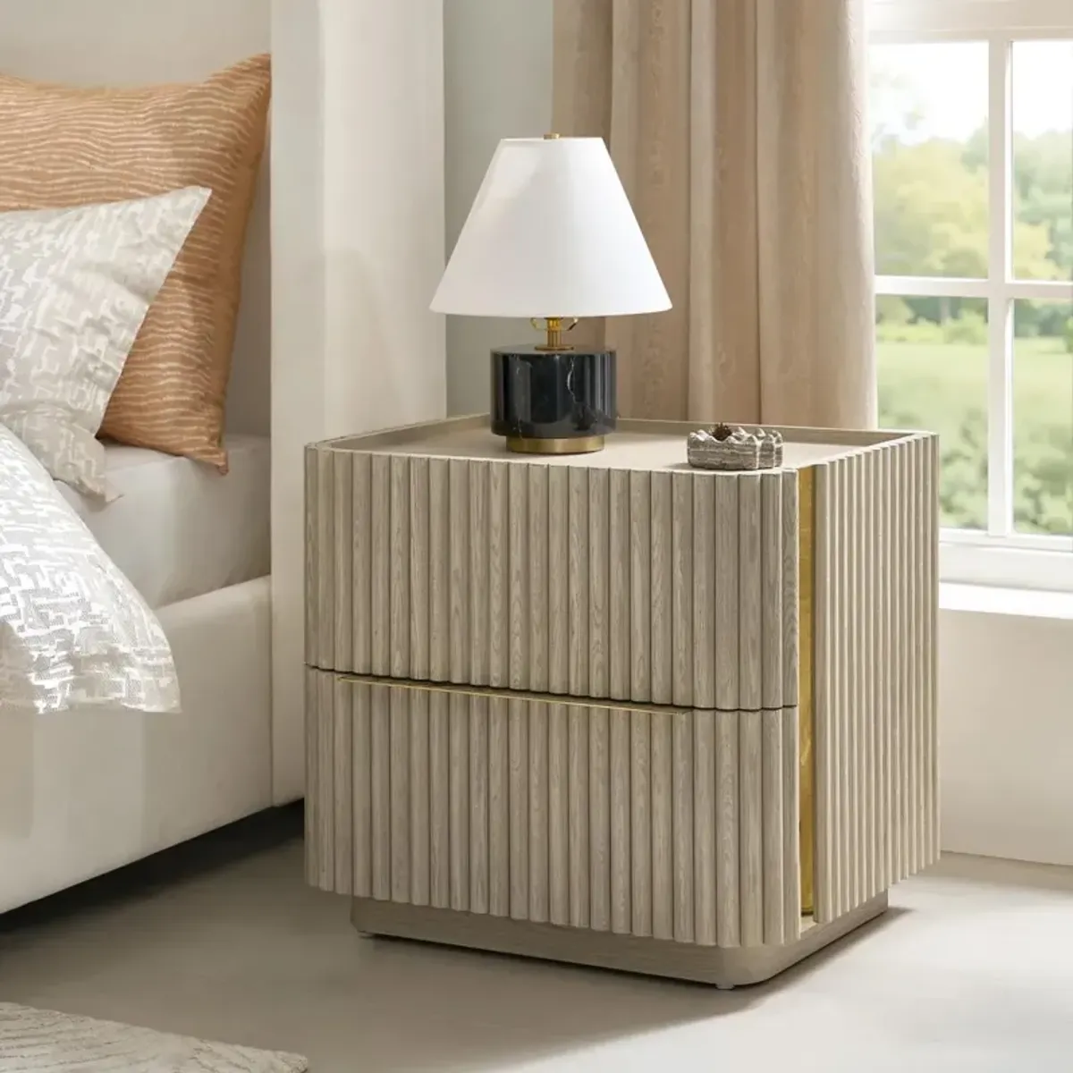 Arden Marble Table Lamp - Black