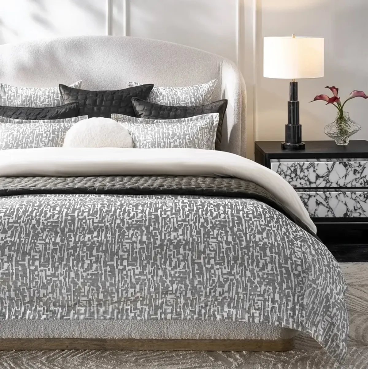 Adair Marble Table Lamp - Black