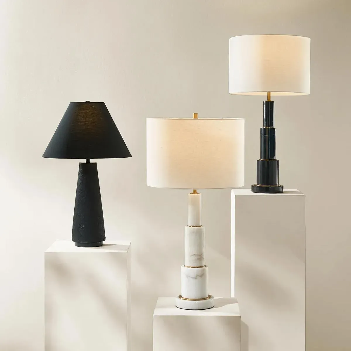 Adair Marble Table Lamp - White
