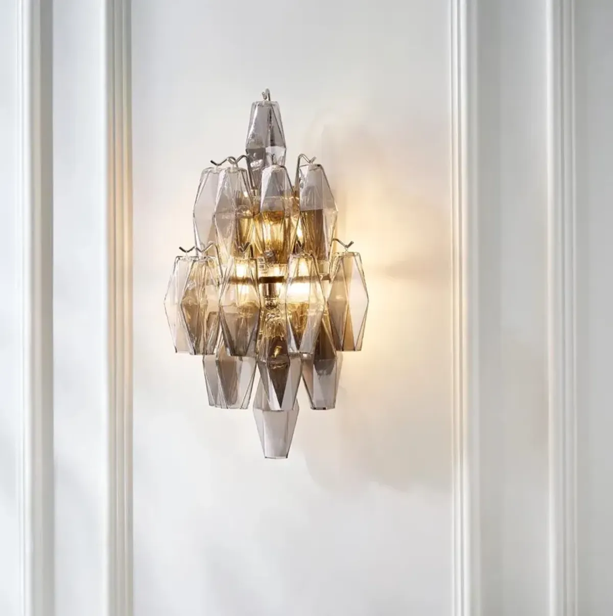 Cosima Glass Sconce 19.75" - Smoke